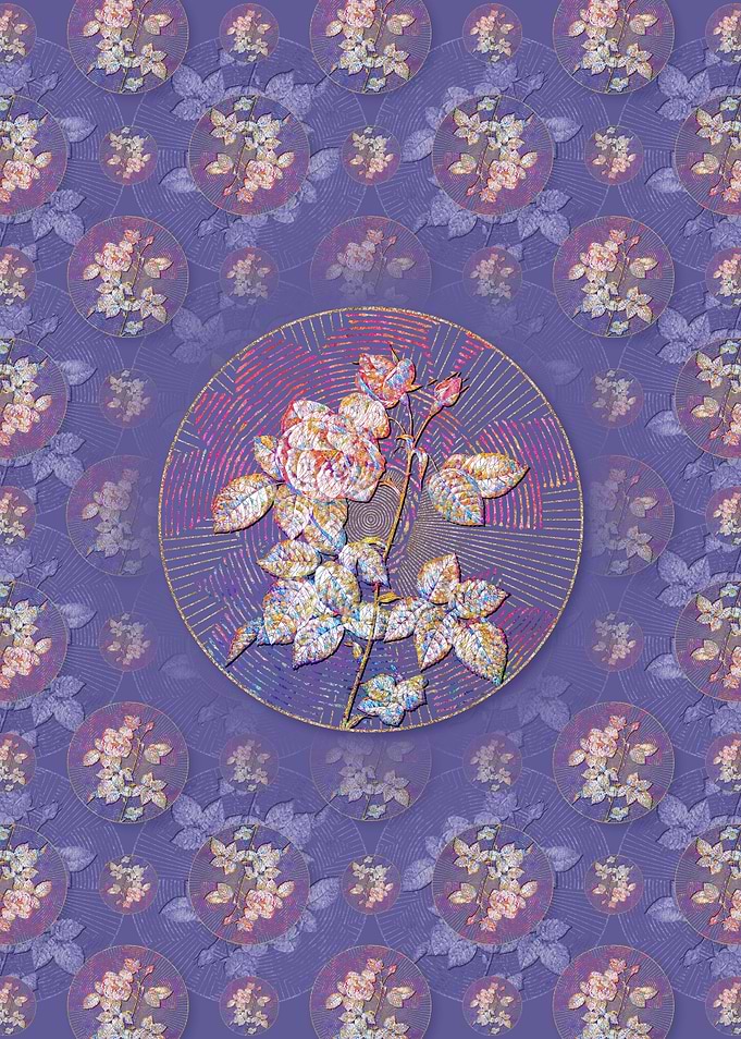 Pink Bourbon Roses Pattern