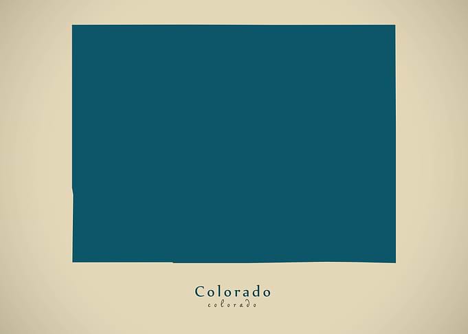 Colorado federal state map