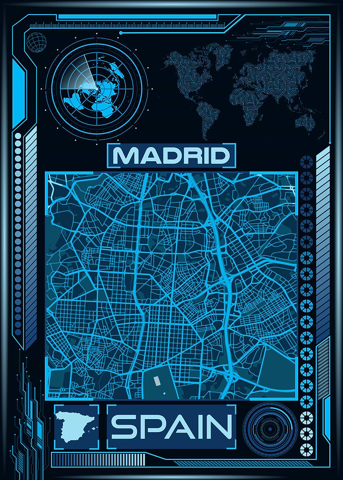 MADRID MAP SPAIN