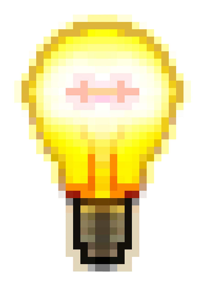 Pixel art light bulb