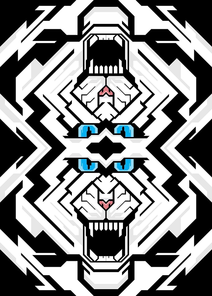 WHITE TIGER SKIN VECTOR