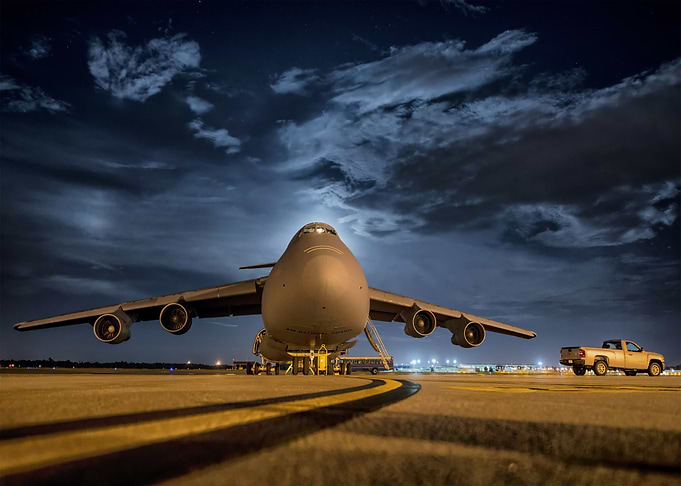 Airplane Night Shot