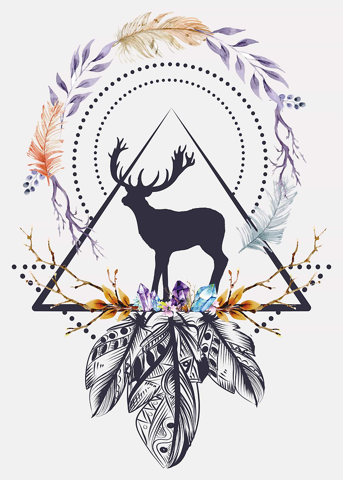 Boho deer dream catcher