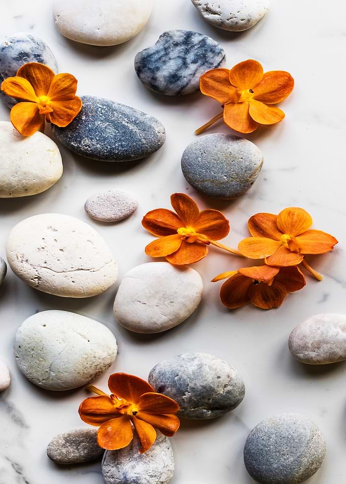 Relaxing Floral Zen Rocks