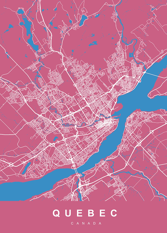 QUEBEC Map CANADA