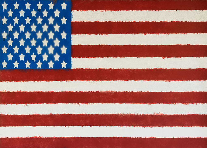 Painted American USA Flag