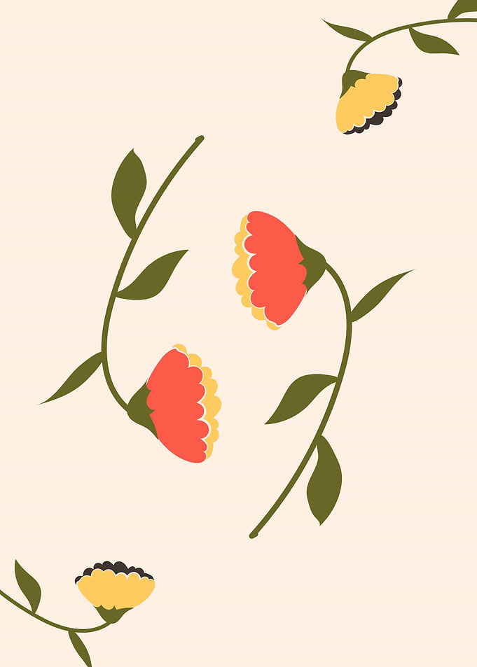 Modern tropical floral art