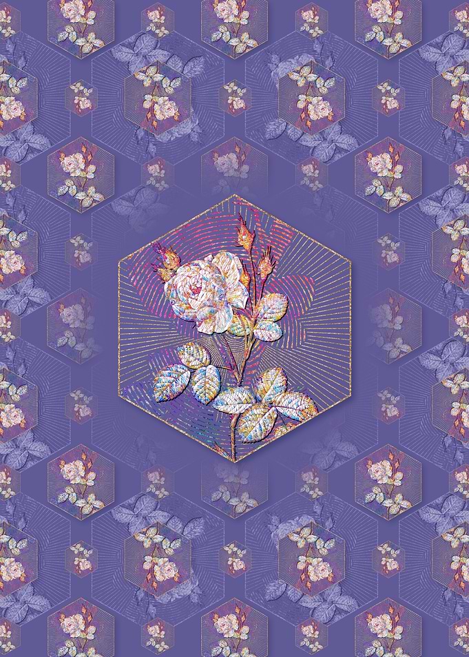 White Misty Rose Pattern
