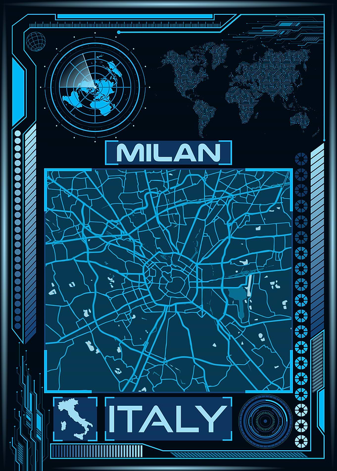 MILAN MAP ITALY