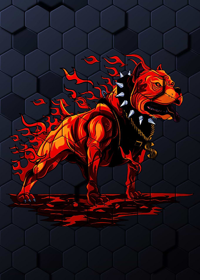 Dog Fire Pitbull From Hell