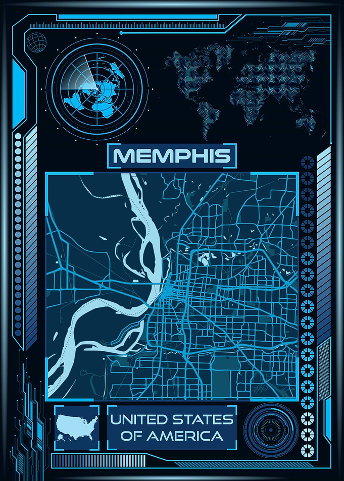 MEMPHIS MAP USA