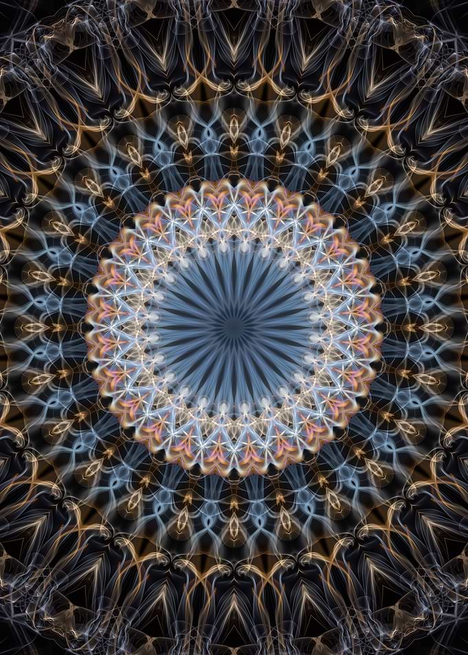Golden and blue mandala