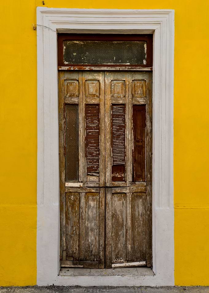 Door on Yellow wall