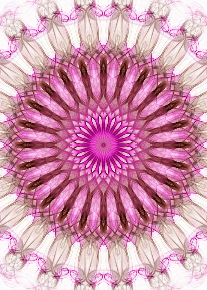 Cream and pink mandala