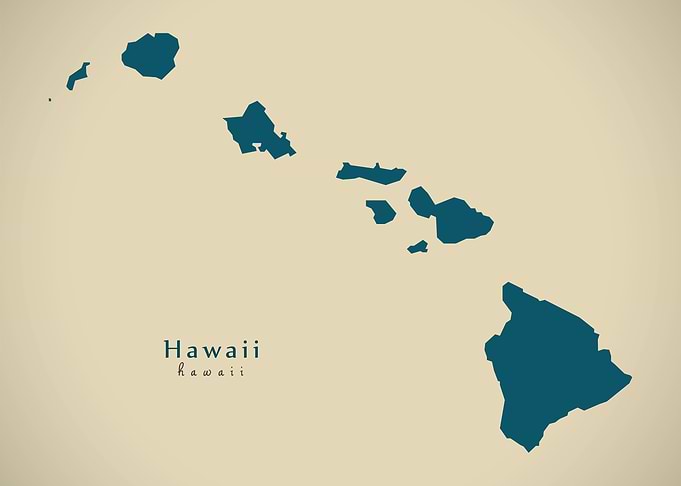 Hawaii federal state map