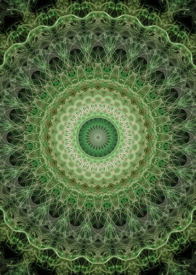 Pastel Green mandala