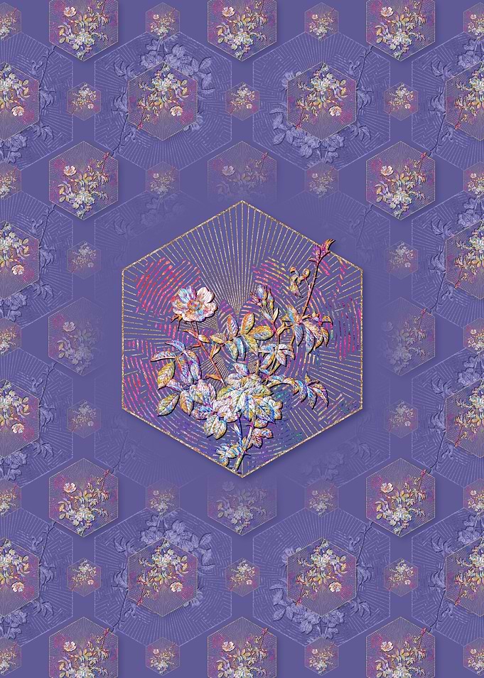 White Downy Rose Pattern