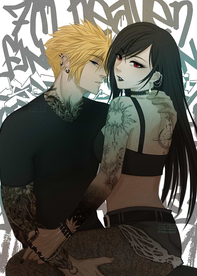 Goth Cloud and Tifa