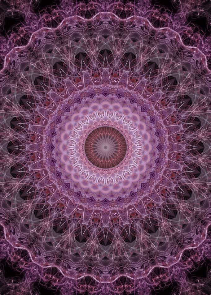 Plum and cherry mandala