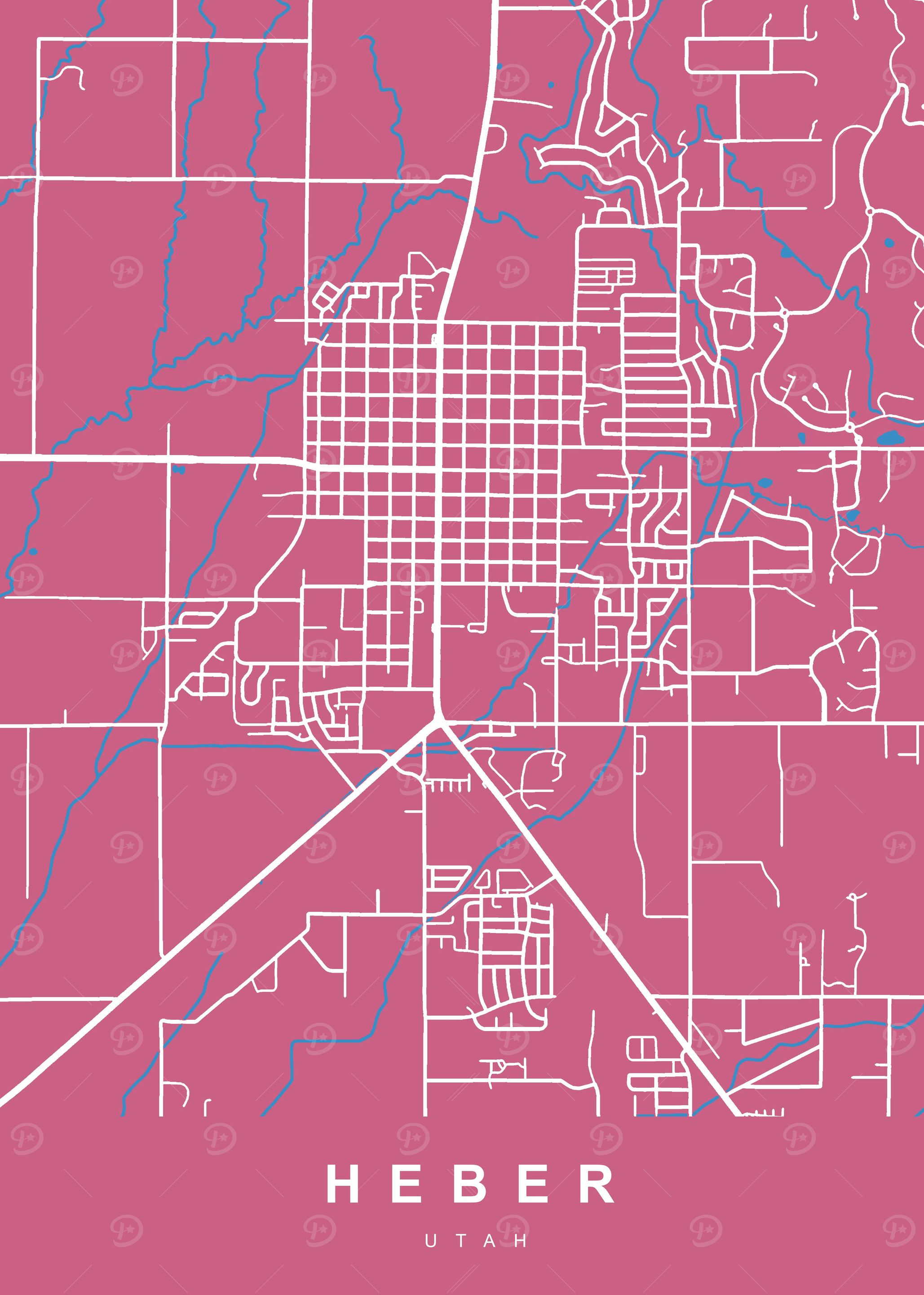 HEBER Map UTAH USA