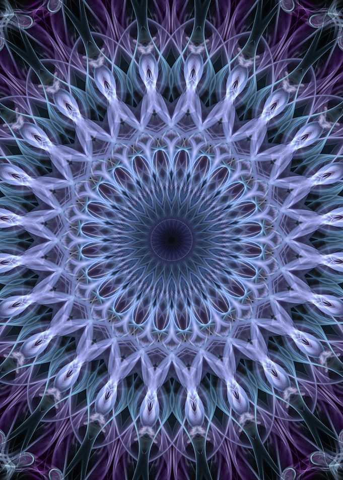 Cold blue mandala