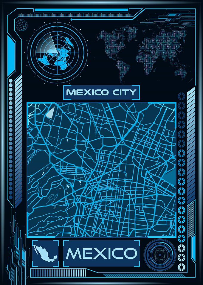 MEXICO CITY MAP MEXICO