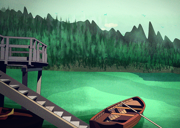 Boat at Lake Nature Forest