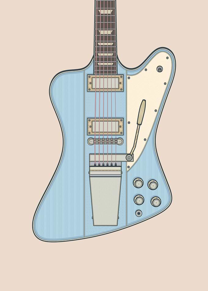 Frost Blue Stylish Guitar