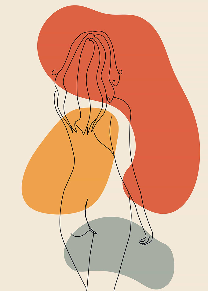 Woman bedroom decor art