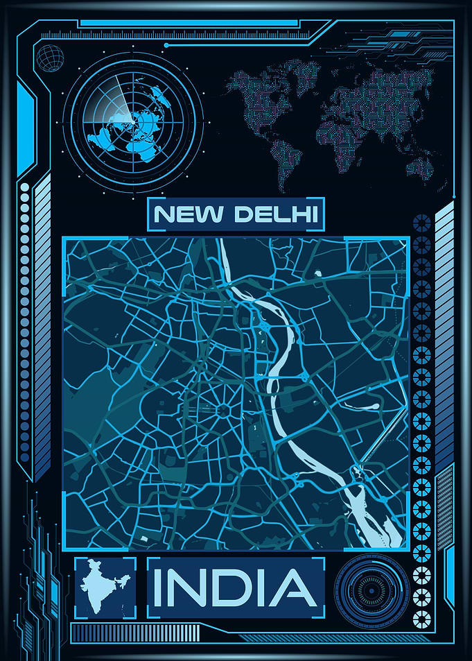 NEW DELHI MAP INDIA