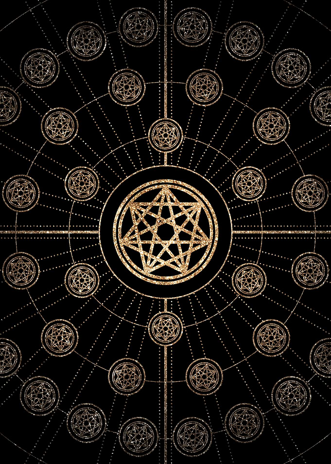 Gold Glitter Glyph Symbol