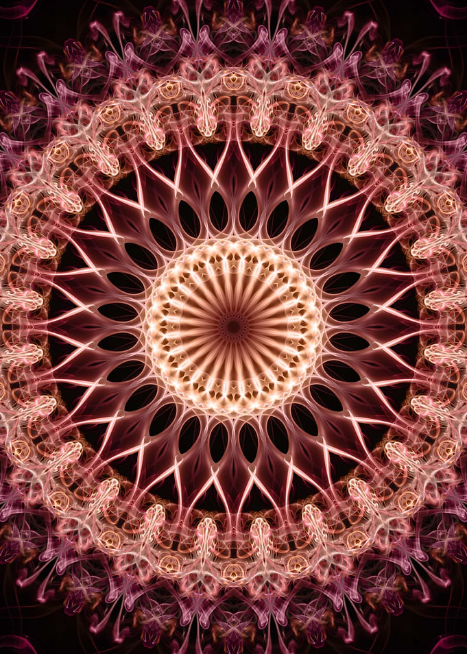 Purple and golden mandala