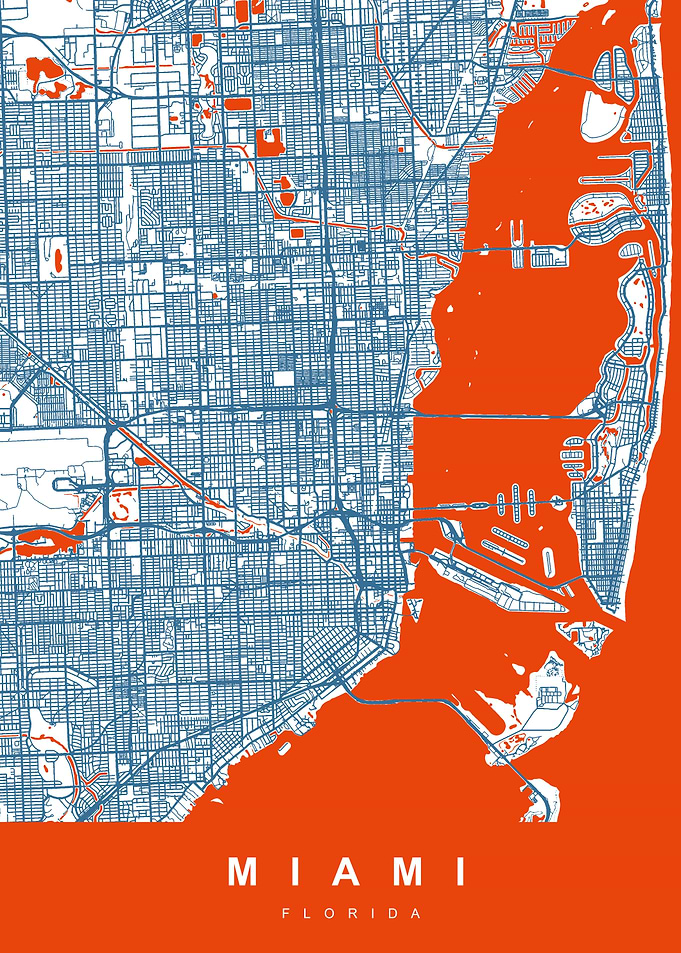 MIAMI Map FLORIDA