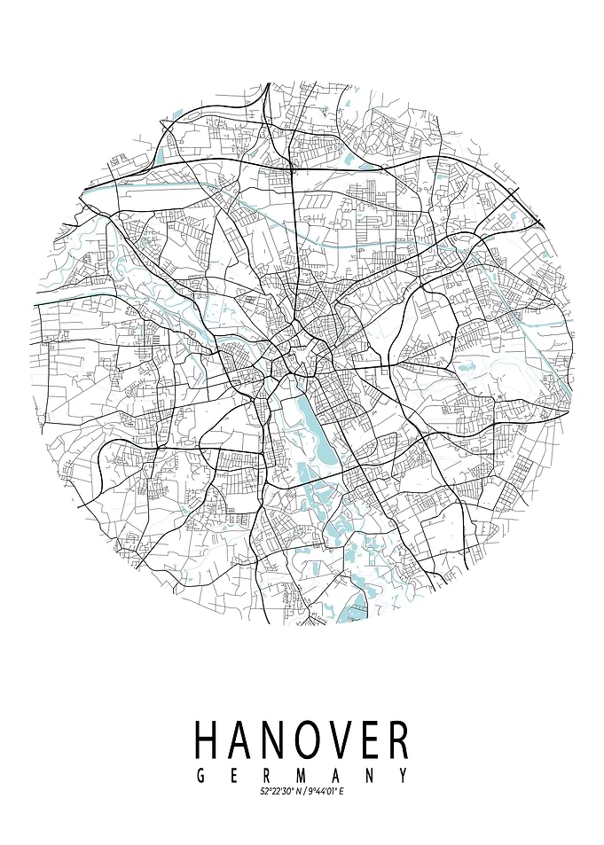 Hanover City Map Circle