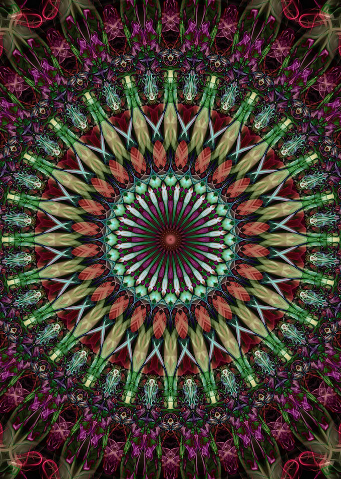 Orange and green mandala