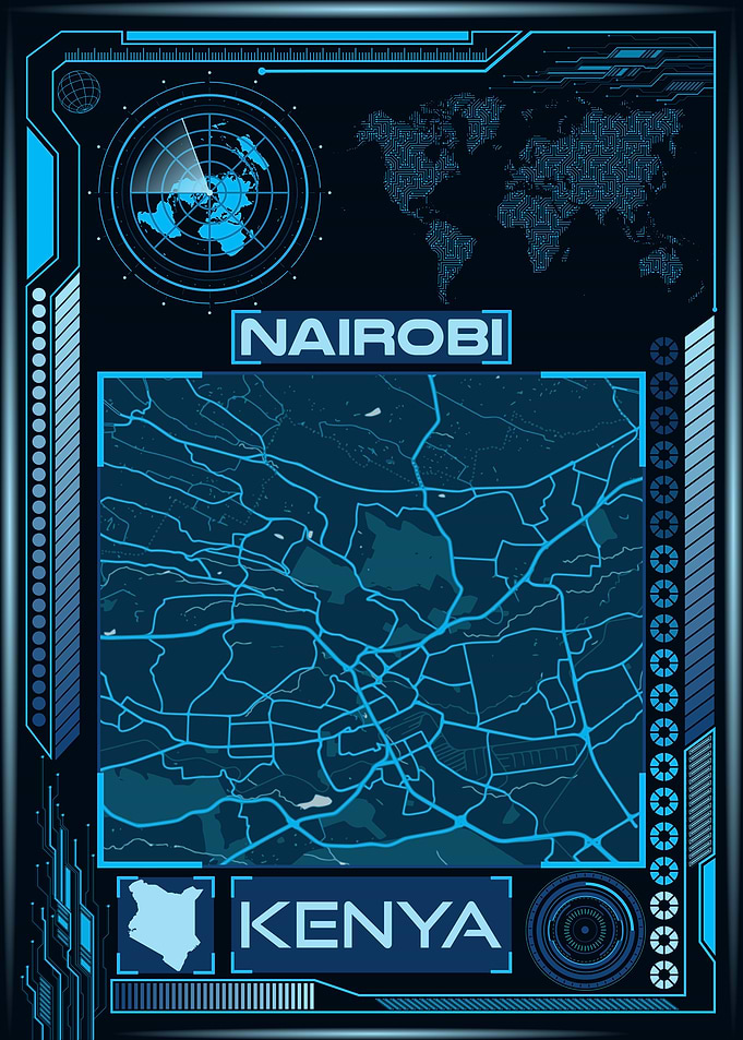 NAIROBI MAP KENYA