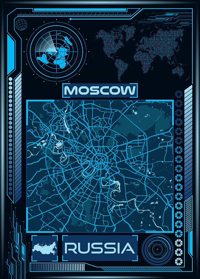 MOSCOW MAP RUSSIA