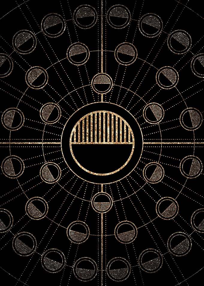 Gold Glitter Glyph Symbol