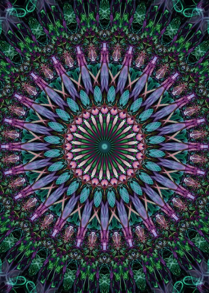 Lilac and blue mandala