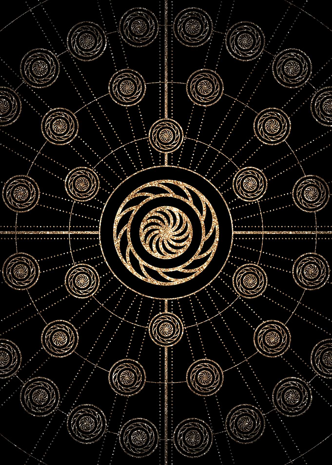Gold Glitter Glyph Symbol