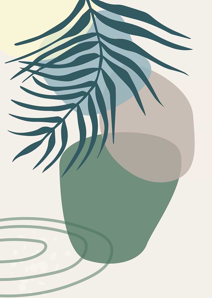 Botanical leaf abstractart