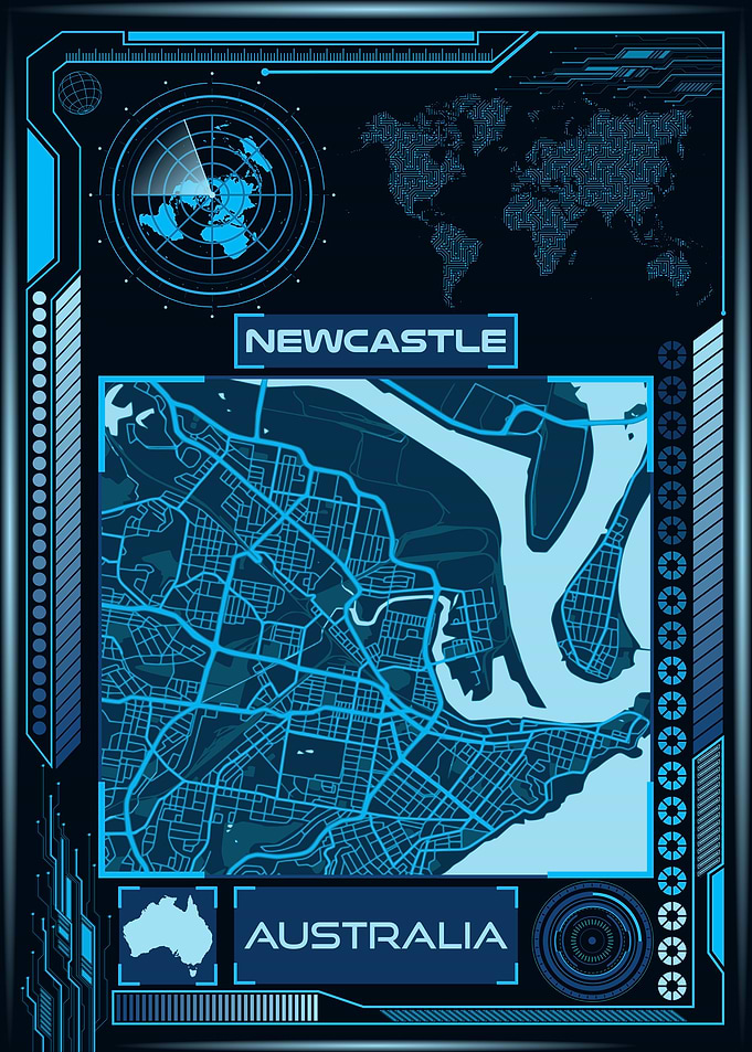 NEWCASTLE MAP AUSTRALIA
