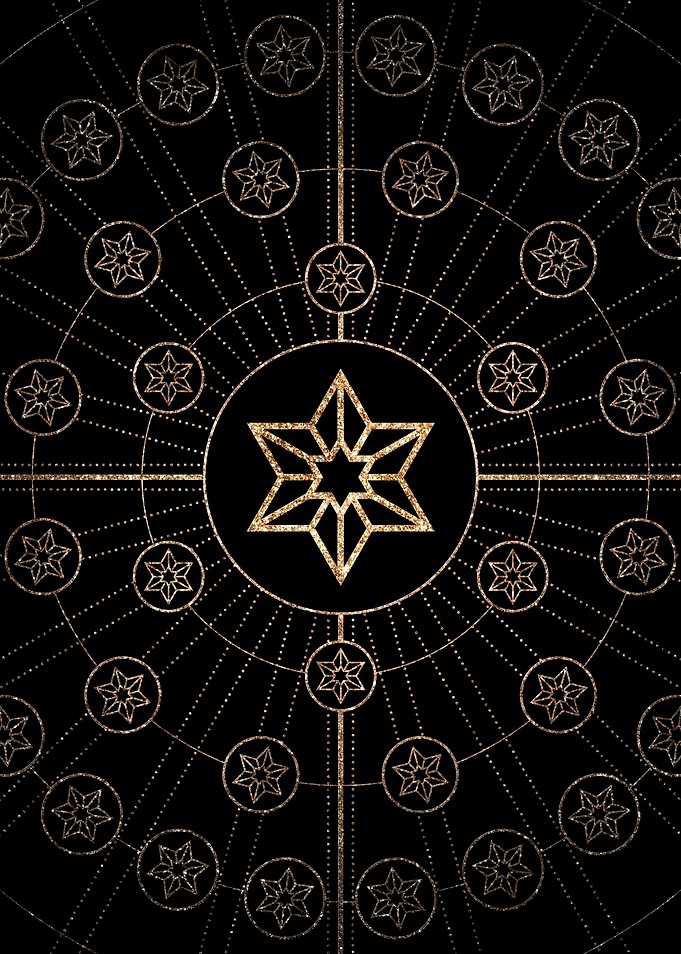 Gold Glitter Glyph Symbol