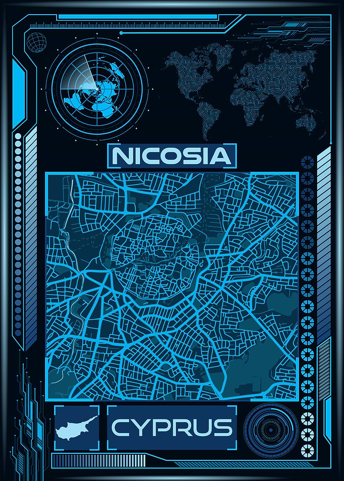 NICOSIA MAP CYPRUS