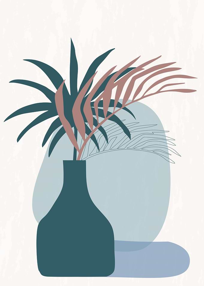 Flower vase abstract shape