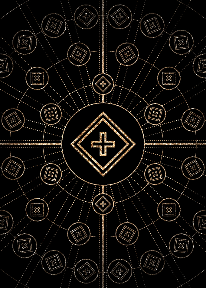 Gold Glitter Glyph Symbol