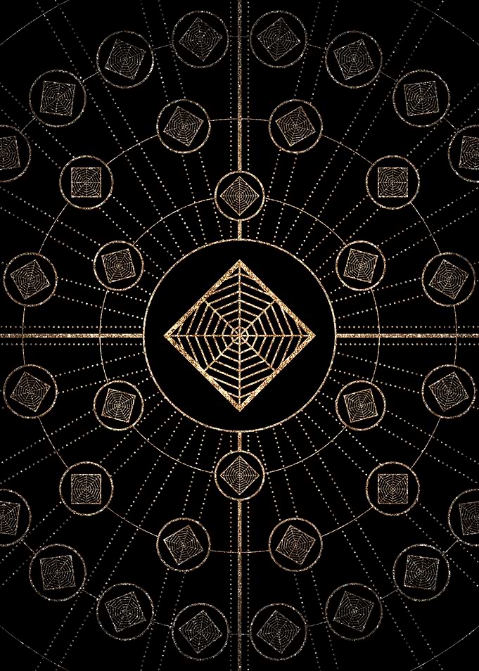Gold Glitter Glyph Symbol