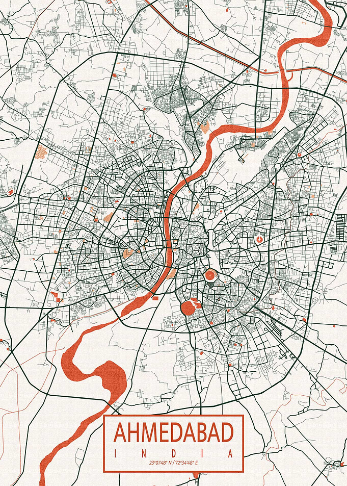 Ahmedabad Map Bohemian