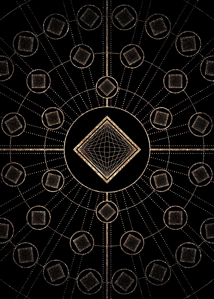 Gold Glitter Glyph Symbol