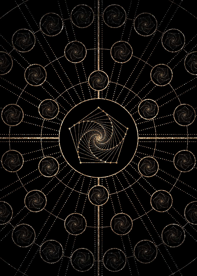 Gold Glitter Glyph Symbol